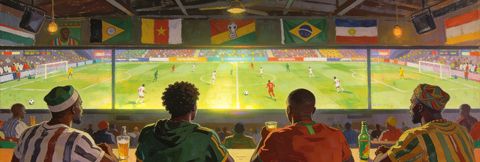 A television showing a football match